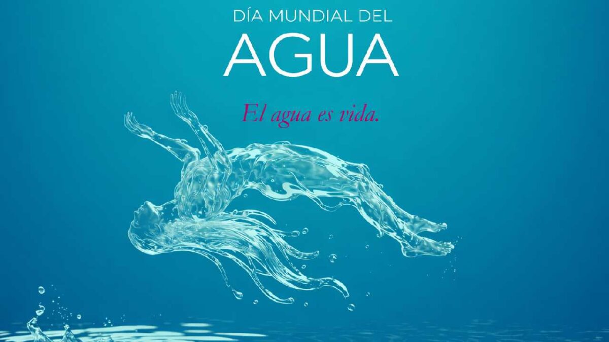 Cartelera por el Día Mundial del Agua.