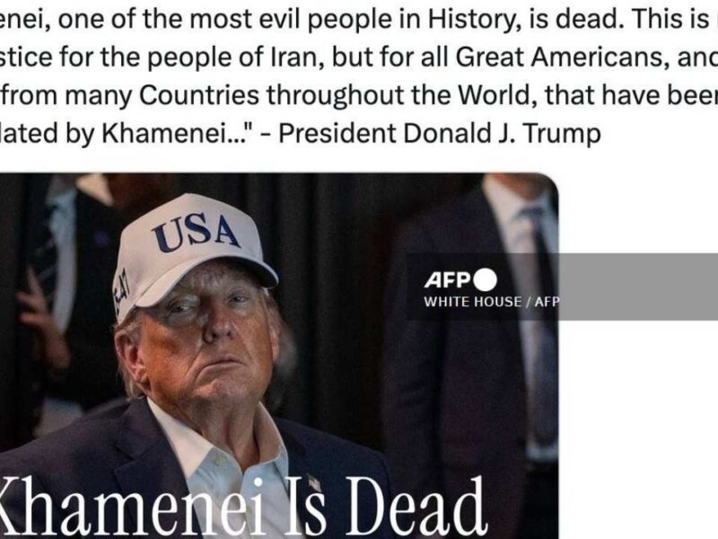 Donald Trump advierte a Irán con “fuerza nunca antes vista” tras muerte de Alí Jamenei