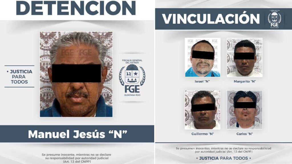 Extorsión en Quintana Roo: vinculan a proceso a 4 presuntos delincuentes y detienen a otro