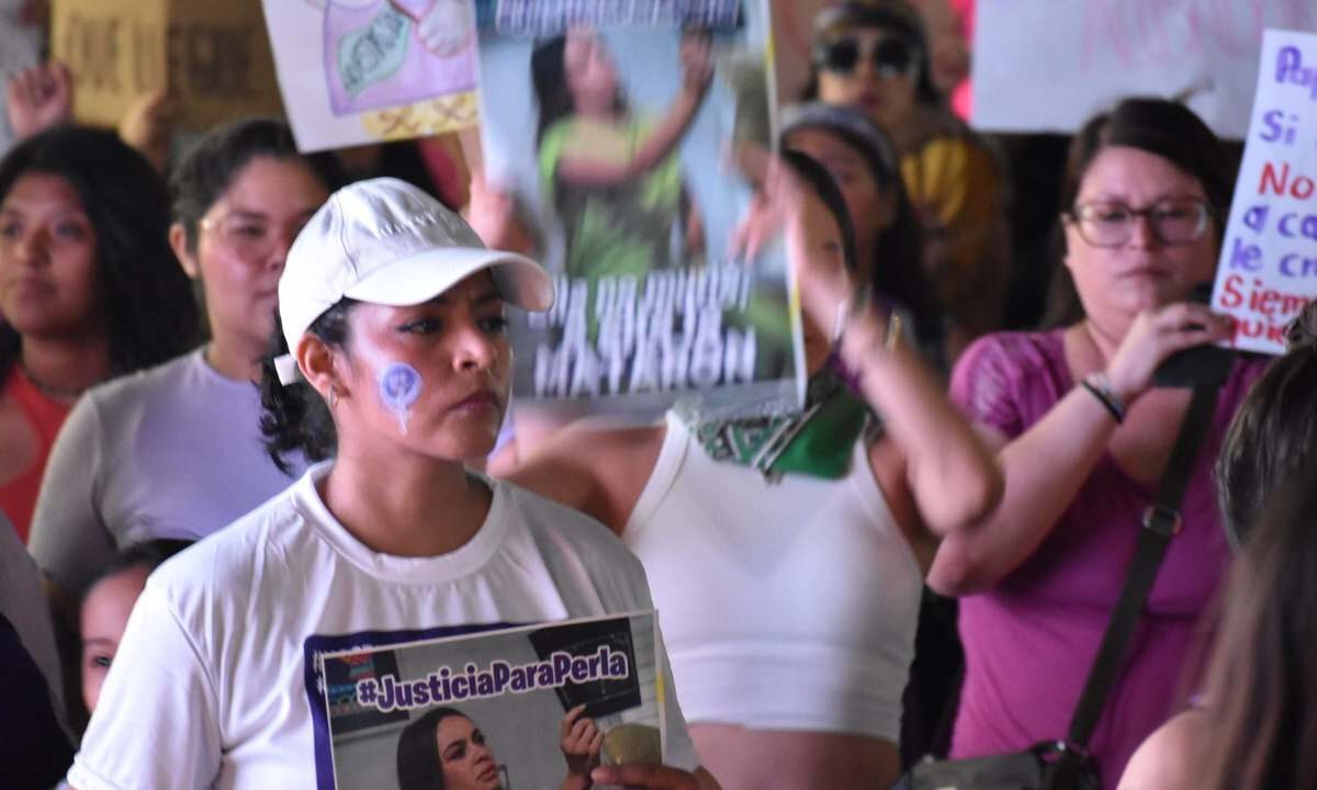 Protesta contra los feminicidios en Quintana Roo.