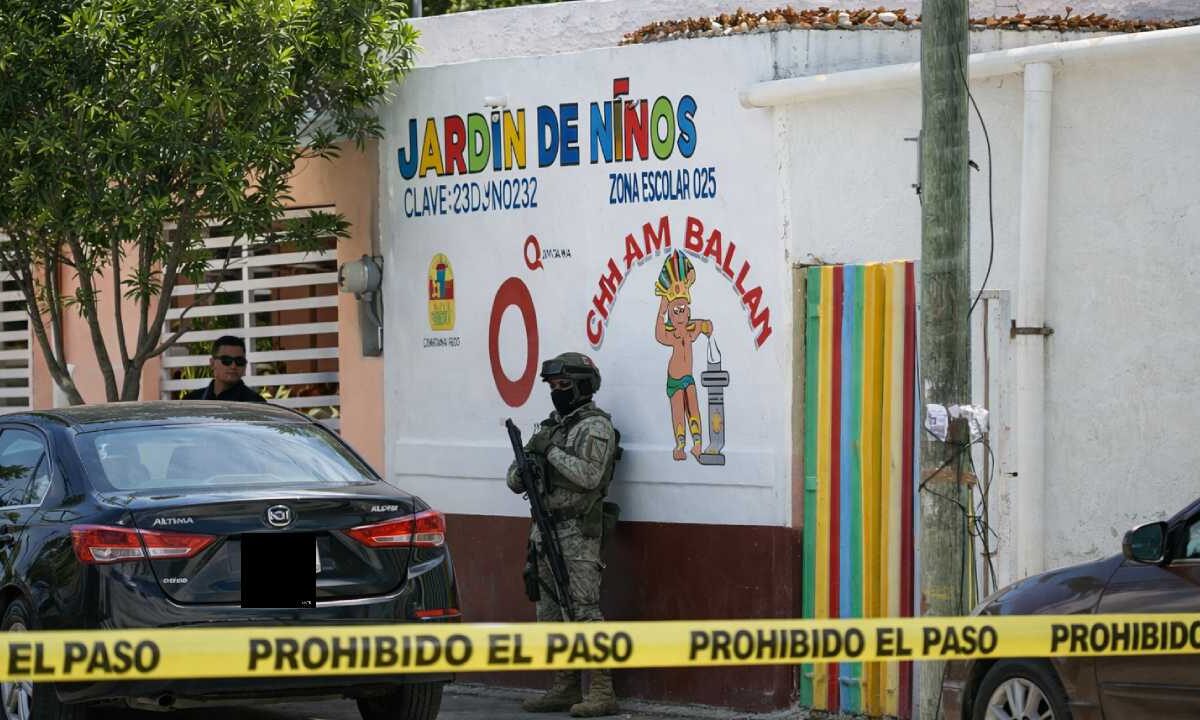 El ejecutado estaba dentro del kínder en Cancún.