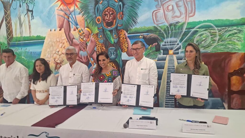 Mara Lezama firma alianza contra la deforestación en la Selva Maya. Se prohíbe regularizar tierras taladas ilegalmente.