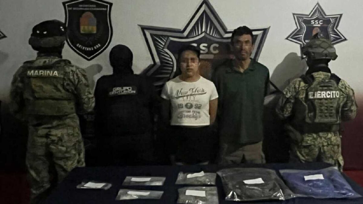 Maribel y Jhony, a disposición de la fiscalía por presunta venta de drogas al menudeo en Cancún