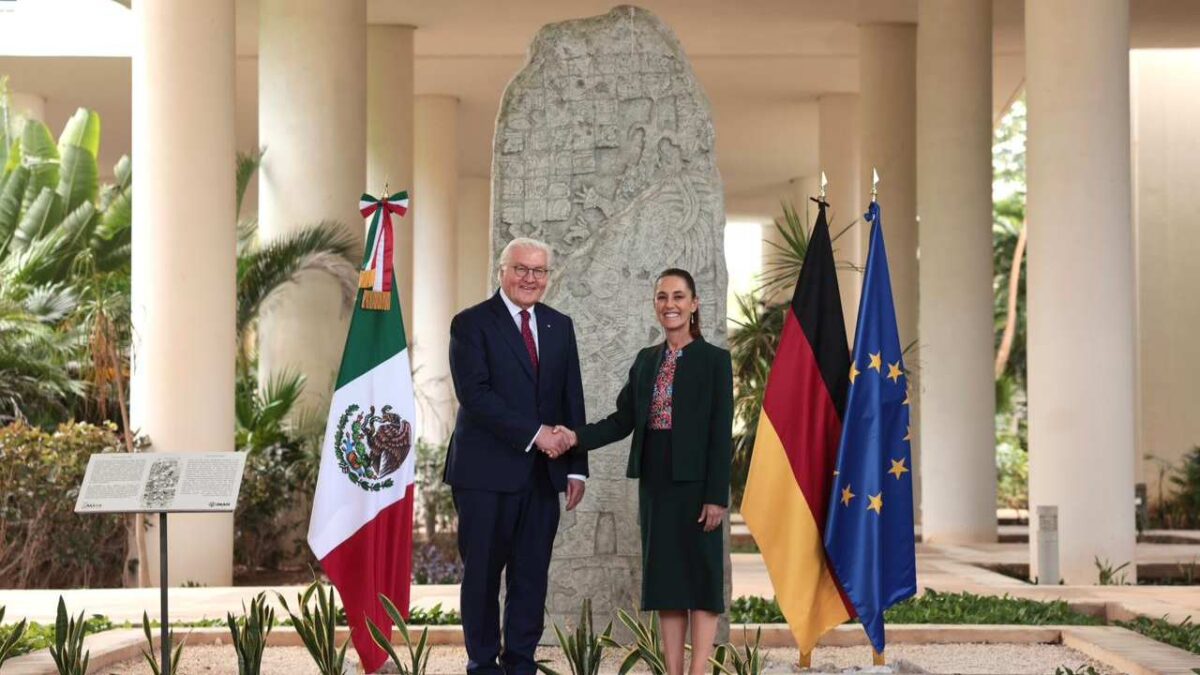Sheinbaum recibe al presidente de Alemania en Cancún