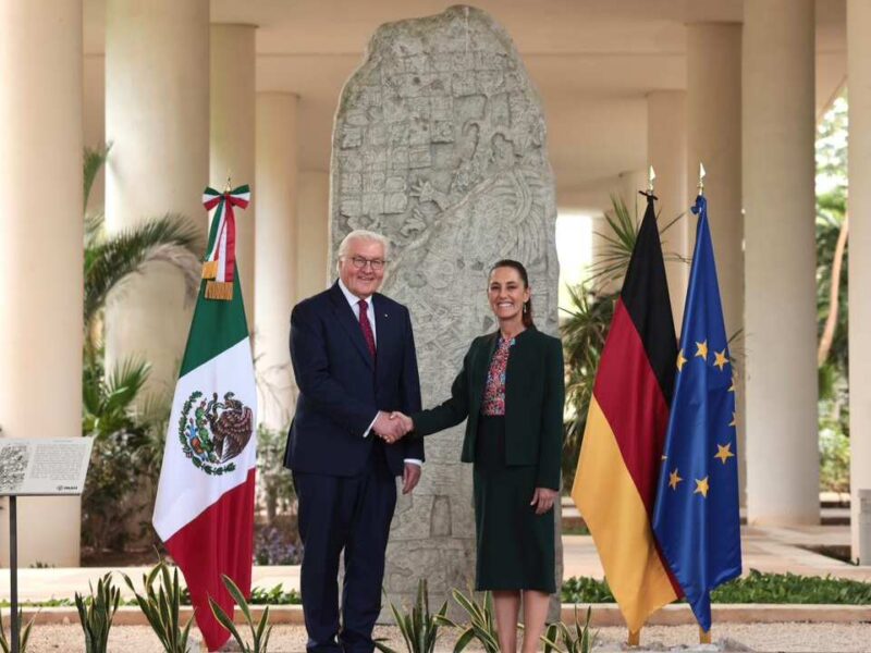 Sheinbaum recibe al presidente de Alemania en Cancún