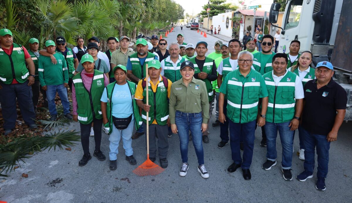 Puerto Morelos impulsa limpieza urbana en Villas La Playa