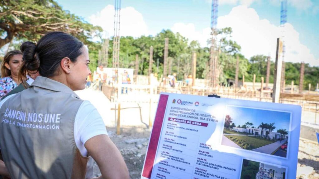 Hospital de Bienestar Animal en Cancún avanza 25%