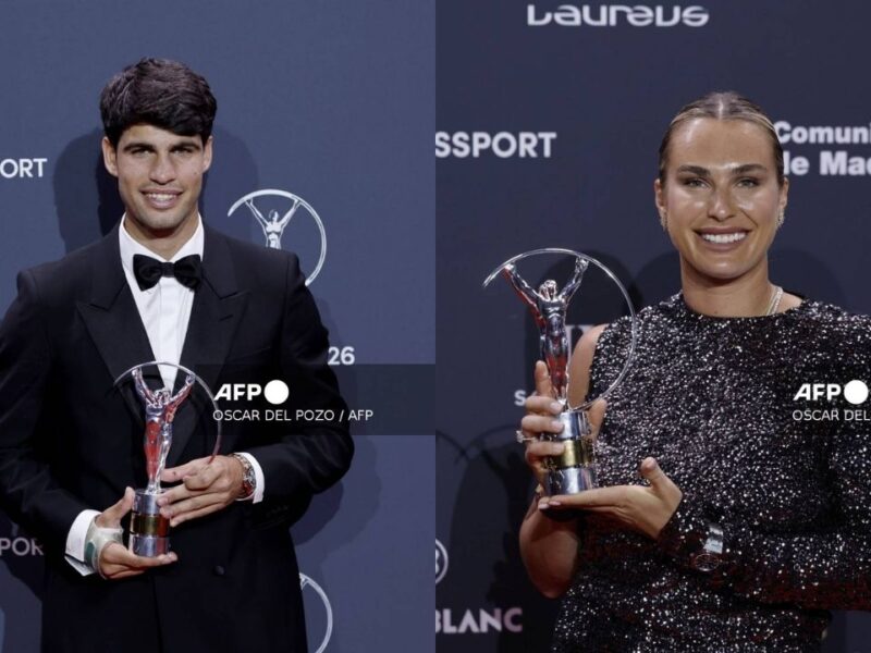 Carlos Alcaraz y Sabalenka: triunfa el tenis en los Premios Laureus 2026