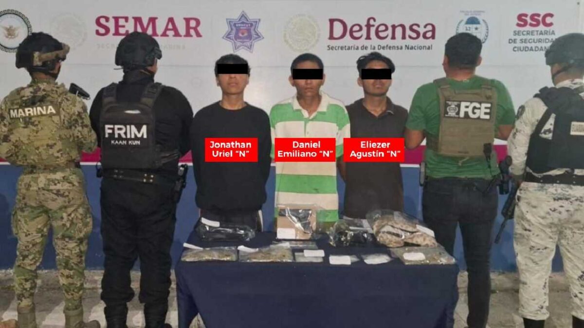 Son 3 los detenidos en Cancún.