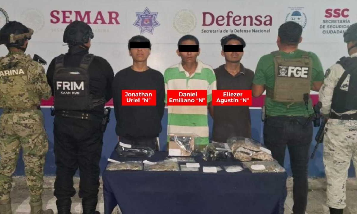 Son 3 los detenidos en Cancún.