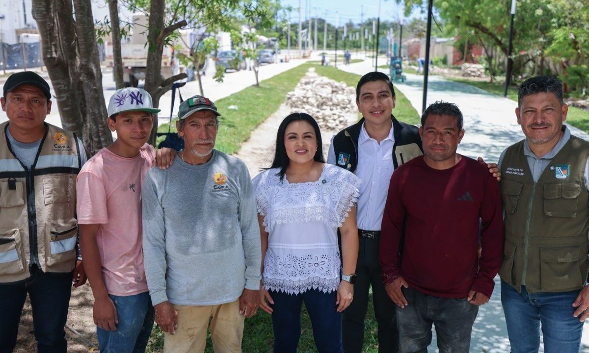 Blanca Merari supervisa Parque Lineal en la Supermanzana 19