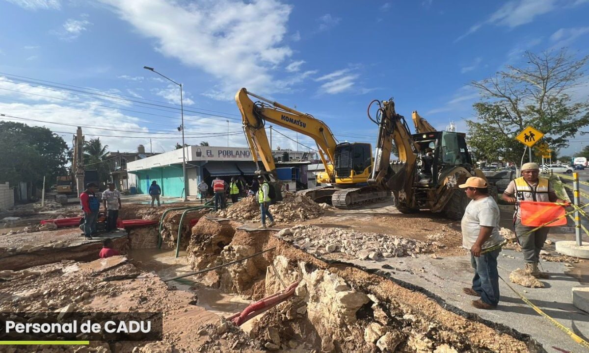 CADU fractura tubería de Aguakan
