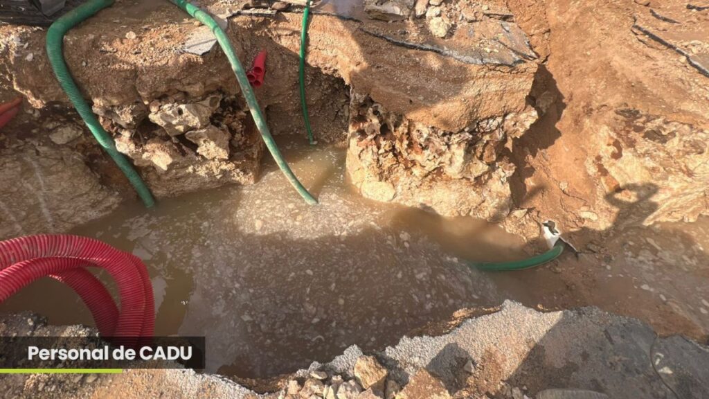 CADU fractura tubería de Aguakan