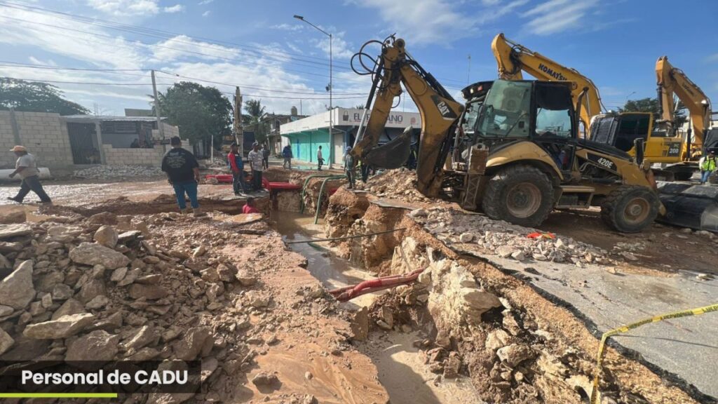 CADU fractura tubería de Aguakan