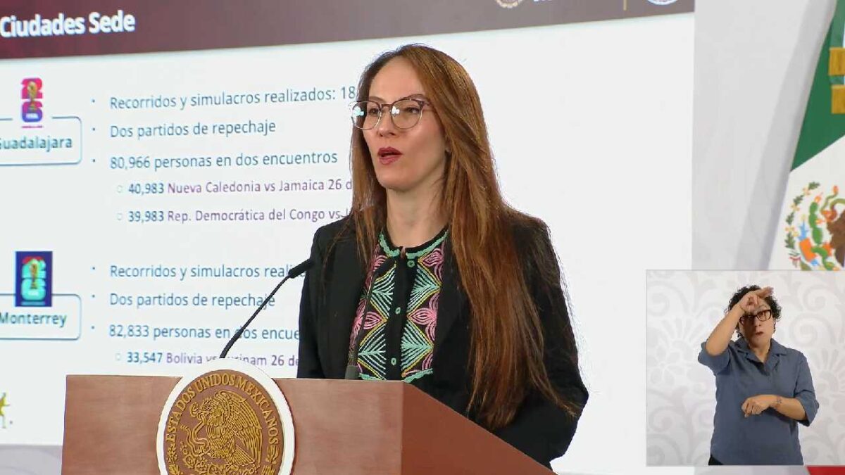 Gabriela Cuevas, representante de México para la Copa Mundial de Futbol .