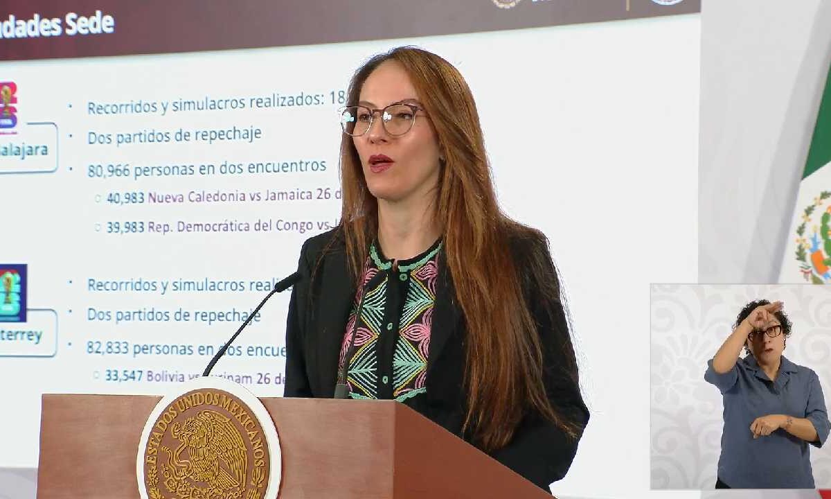 Gabriela Cuevas, representante de México para la Copa Mundial de Futbol .