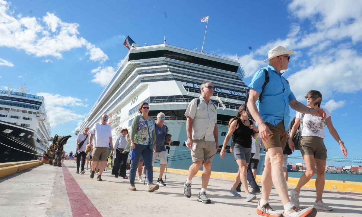Cruceristas en Cozumel.