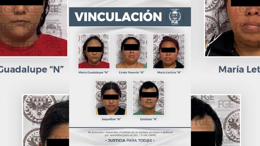 Dan prisión preventiva a 5 personas en Cancún, entre ellas, 4 mujeres por privación ilegal de la libertad