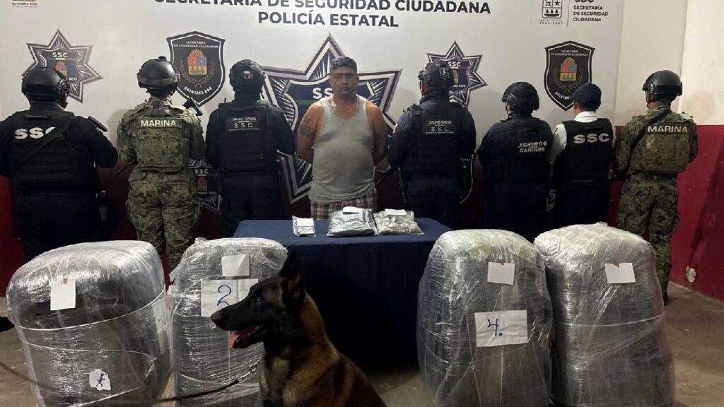 Golpe al narco: megadecomiso de droga en Othón P. Blanco; hay un beliceño detenido