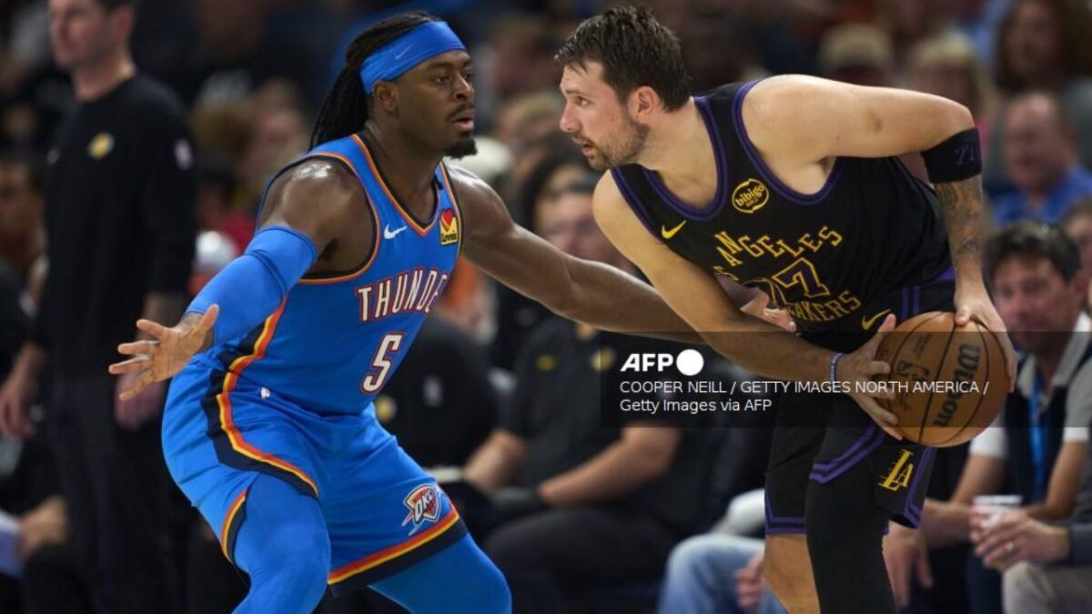 Luka Doncic se lesiona en paliza de Thunder a Lakers