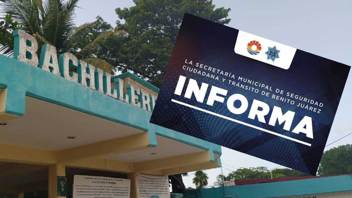 La policía acudió al plantel de Bachilleres.