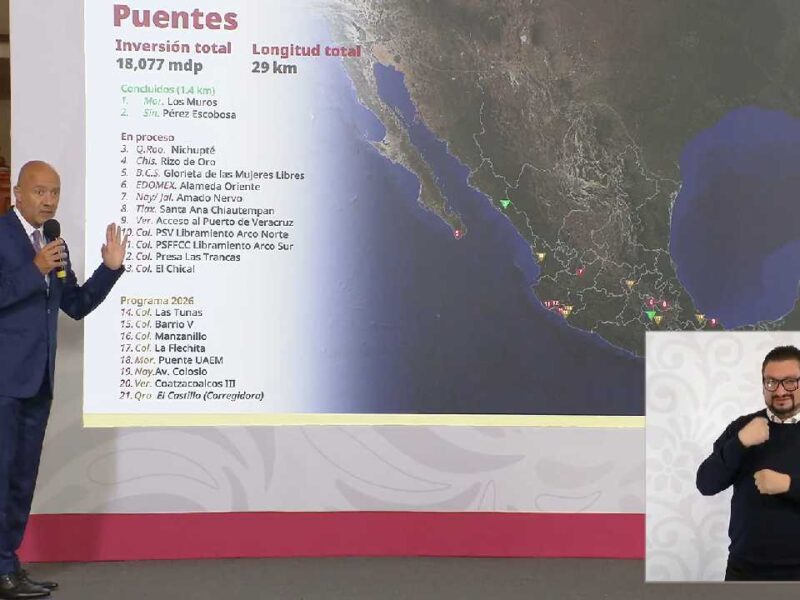 Estamos a unos días de abrir el Puente Nichupté: Jesús Esteva; anuncia construcción de Puente Kukulcán (video)