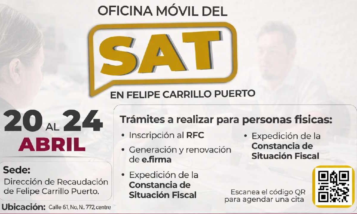Ac Acercan servicios del SAT a Felipe Carrillo Puerto.