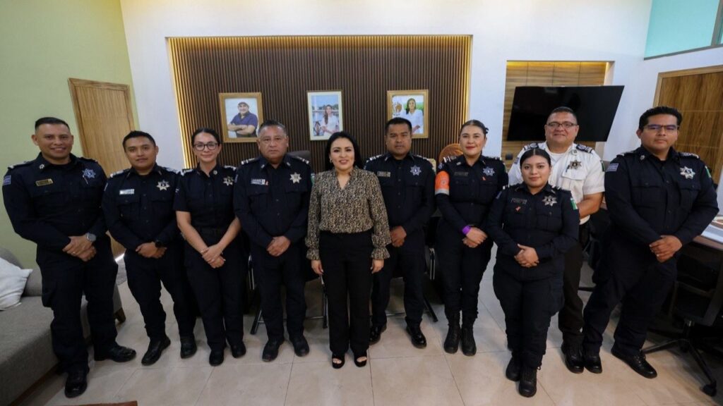 Blanca Merari evalúa avances de seguridad en Puerto Morelos