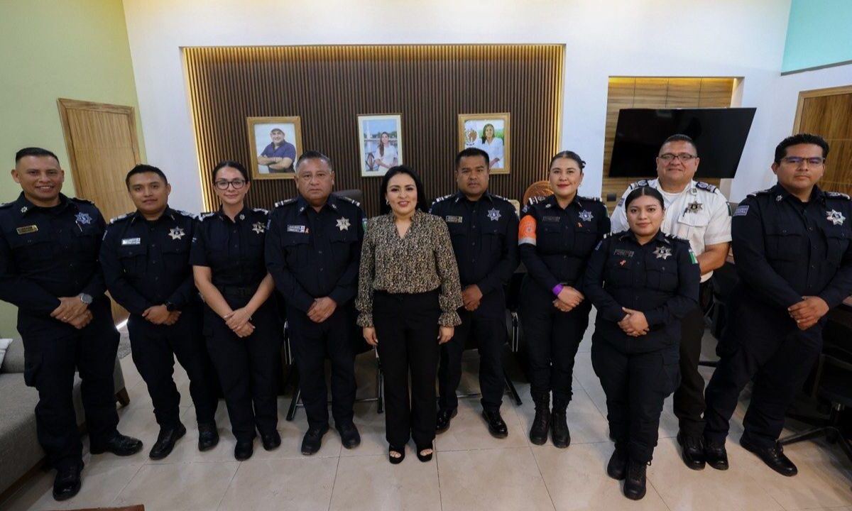 Blanca Merari evalúa avances de seguridad en Puerto Morelos