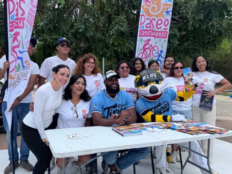 Tigres muy cerca de su gente: presente en el Paseo Cancunense para celebrar 56 años de Cancún