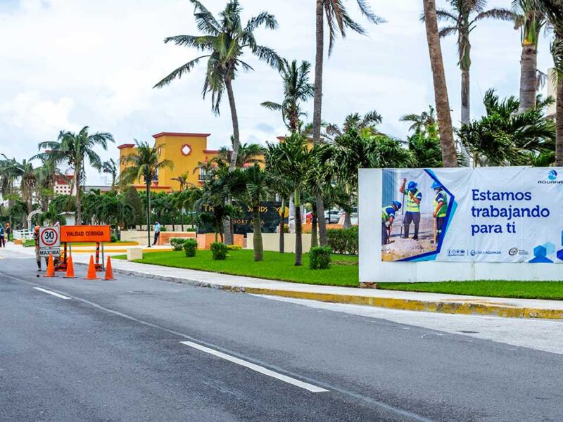 Nuevo colector sanitario modernizará la zona hotelera de Cancún y estará listo en junio