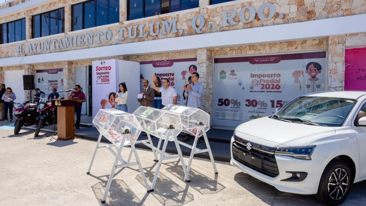 Tulum premia el pago predial con auto y motocicletas