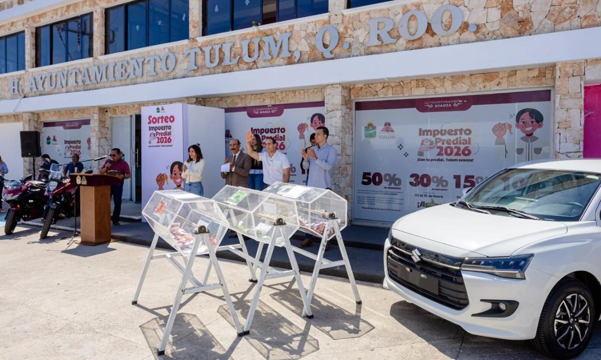 Tulum premia el pago predial con auto y motocicletas