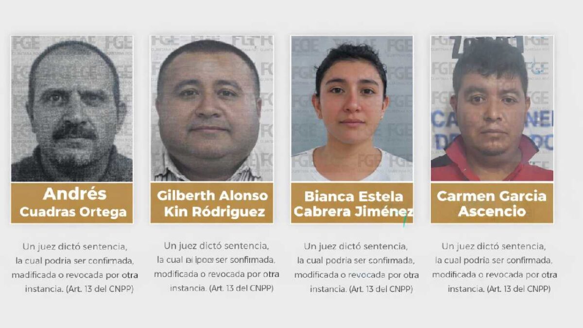 Cuatro personas fueron sentenciadas.