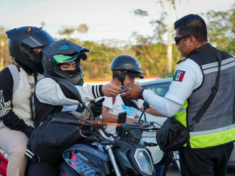 ¡Operativo! Personal de la Secretaría de Seguridad Ciudadana y Tránsito de Cancún asegura 22 motocicletas