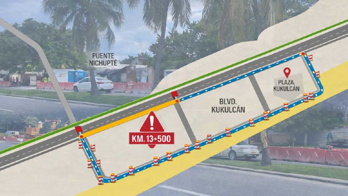 Atención con los cambios en el boulevard Kukulcán.