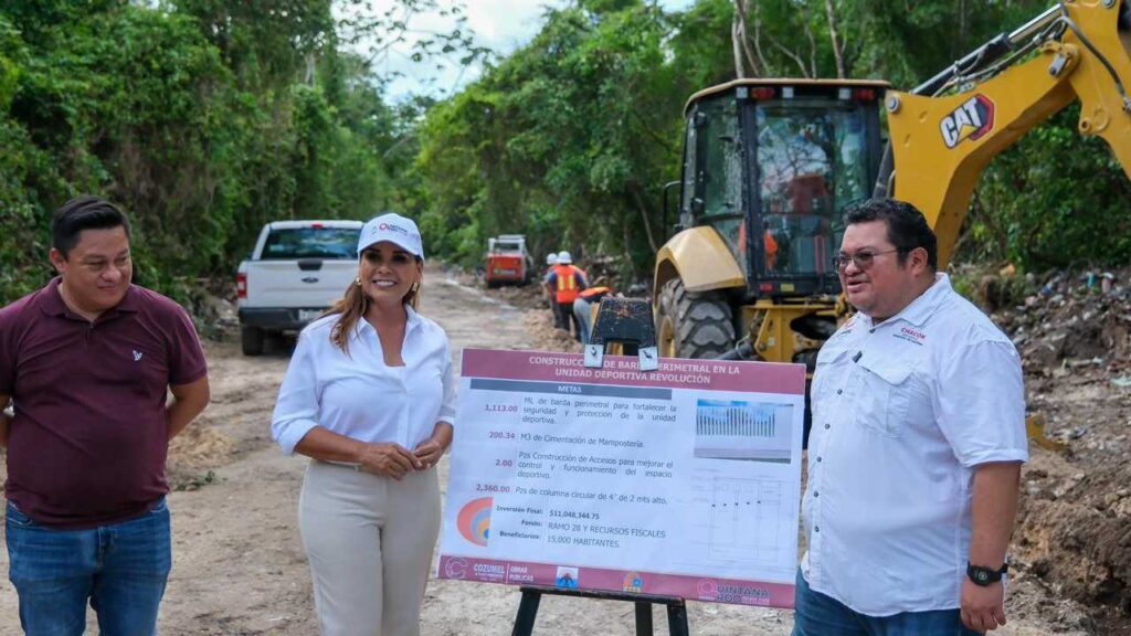 Arranca construcción de barda perimetral en unidad deportiva en Cozumel; $11.1 millones, la inversión