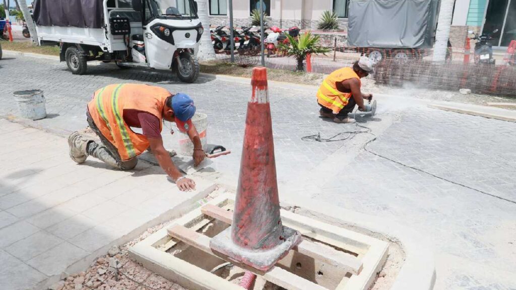 Así avanza la modernización de la avenida Rueda Medina en Isla Mujeres