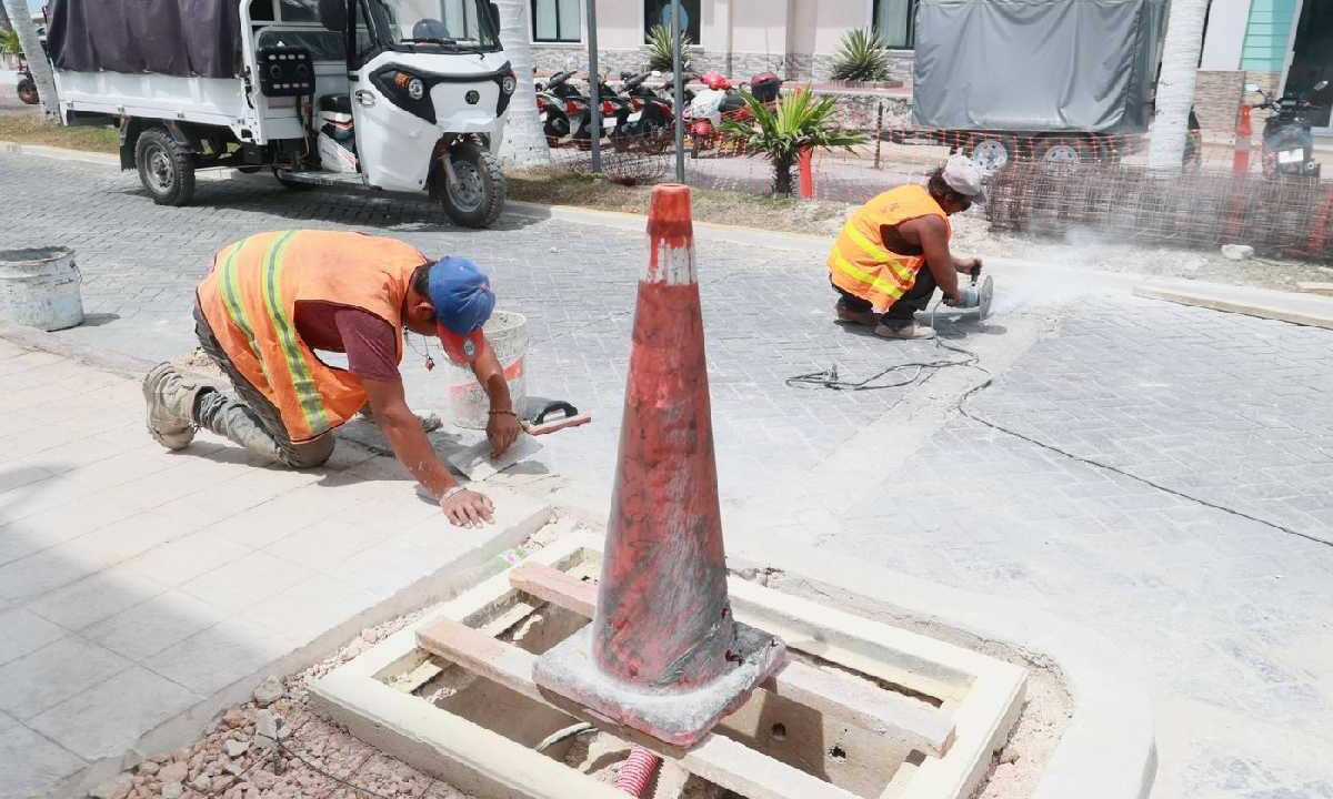 Avanzan obras en Isla Mujeres.
