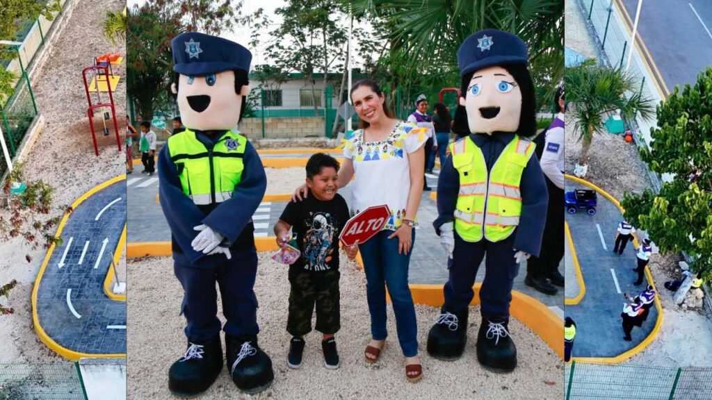 Atenea Gómez inaugura nuevo circuito vial infantil en Zona Continental de Isla Mujeres