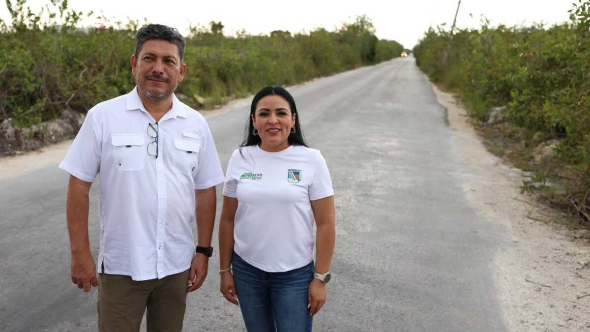 Continúan las obras en Puerto Morelos.