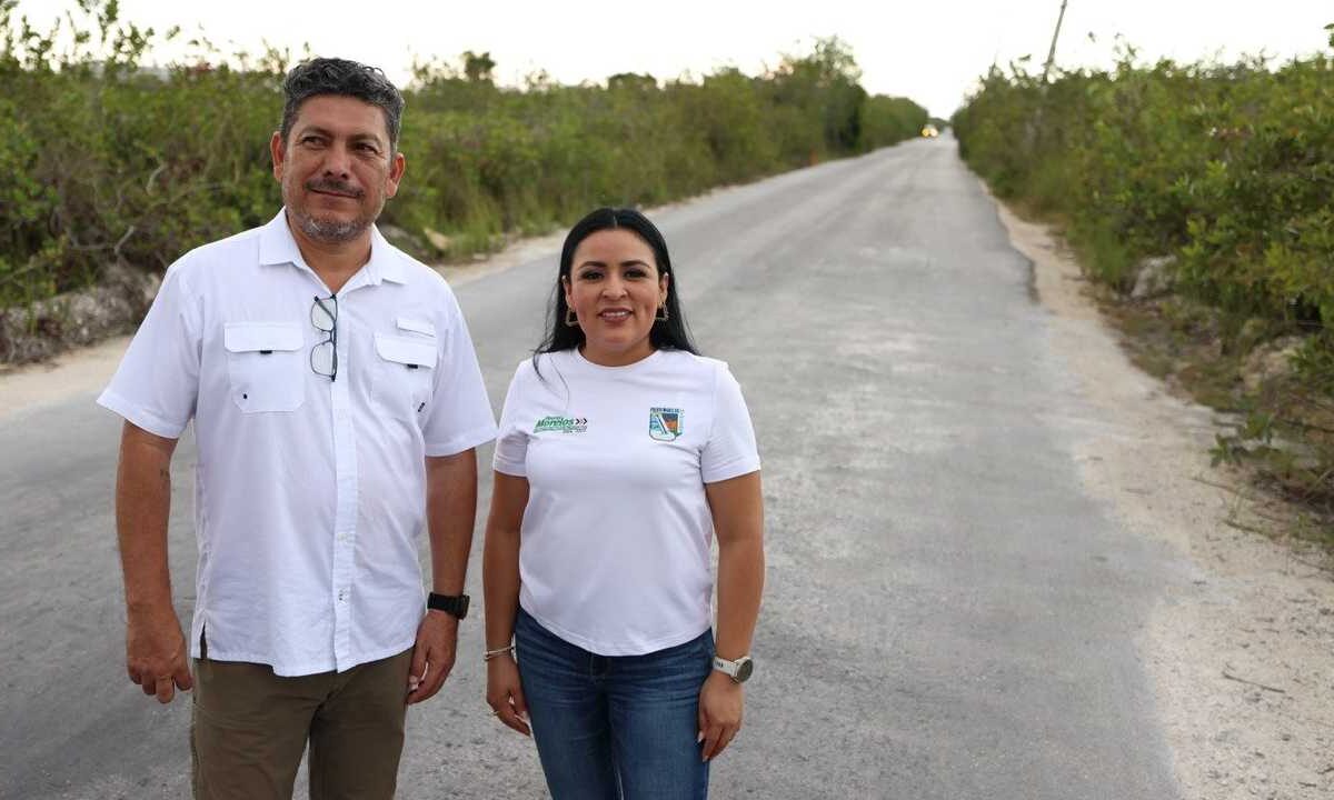 Continúan las obras en Puerto Morelos.