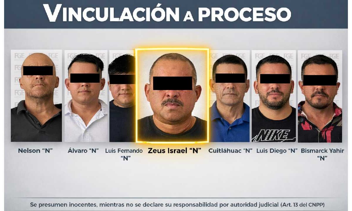 Los siete detenidos.
