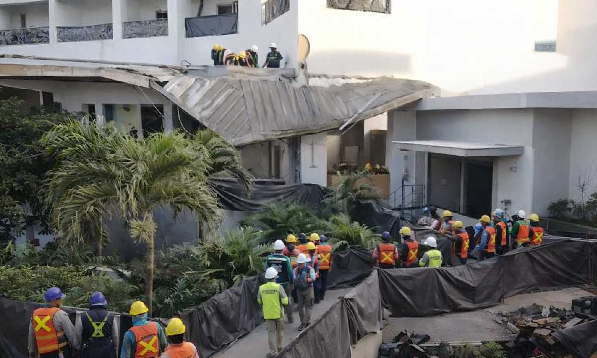 Accidente en una obra en construcción de un hotel deja un amuerto.