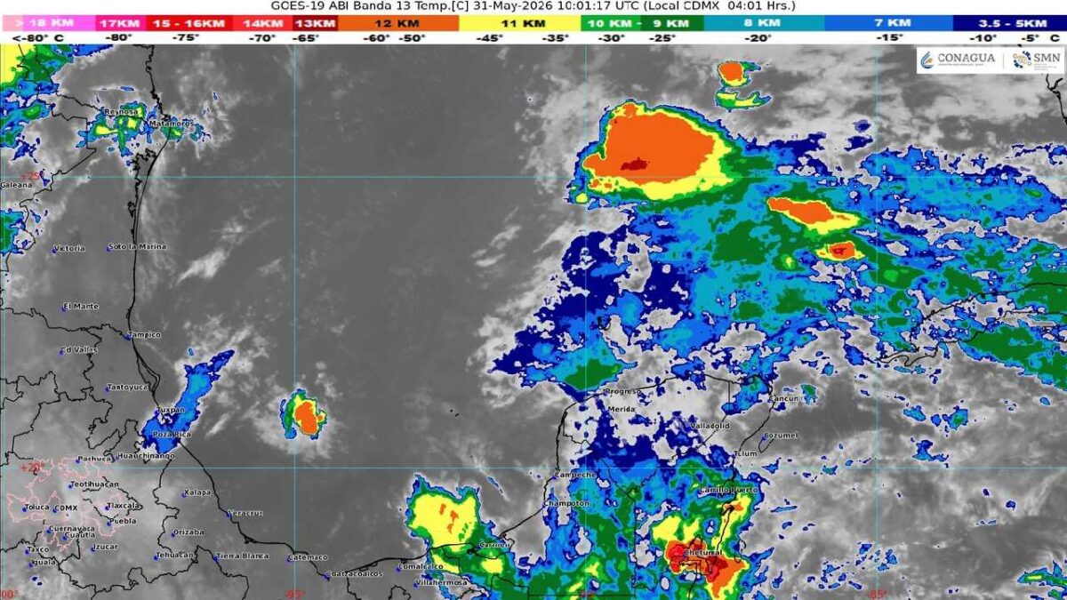 Prevén día caluroso con lluvias.