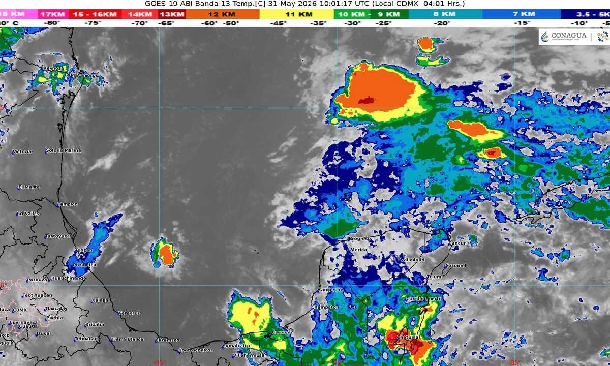 Prevén día caluroso con lluvias.
