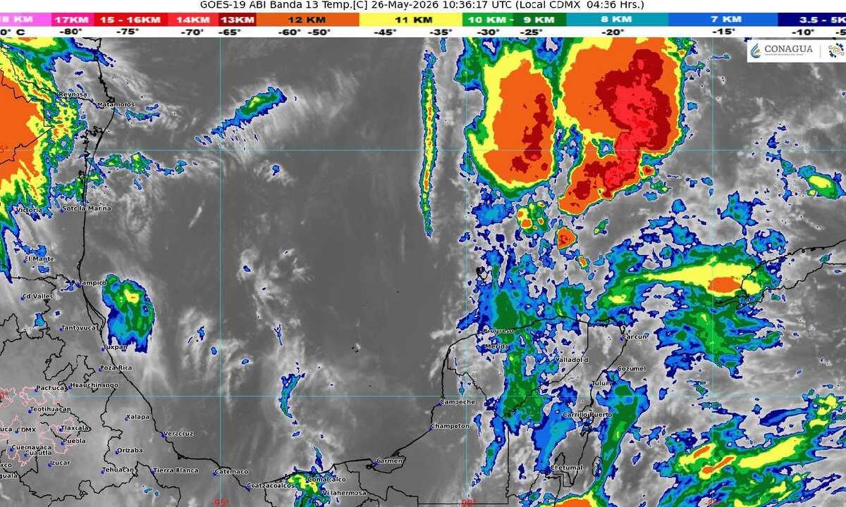 Prevén calor y lluvias.