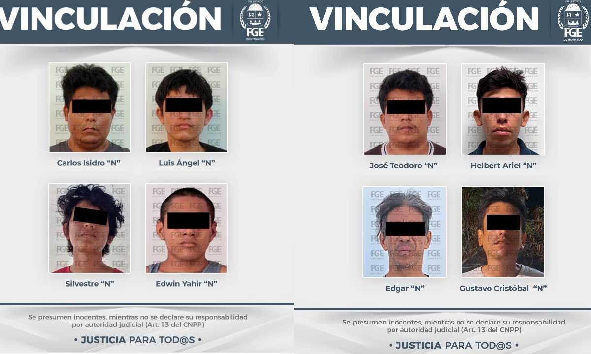 Los ocho detenidos están a disposición de un juez.