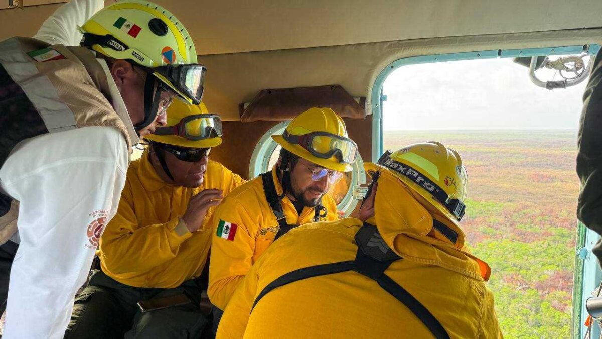 Equipo especializado liquida incendio forestal en la Reserva Estatal Santuario del Manatí, municipio de OPB