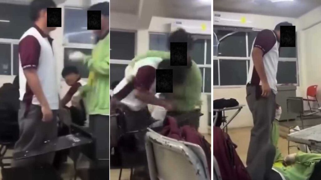 Exhiben bullying en una escuela de Cancún.